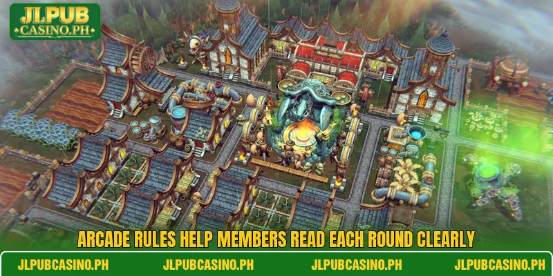 Arcade rules help members read each round clearly Arcade rules help members read each round clearly