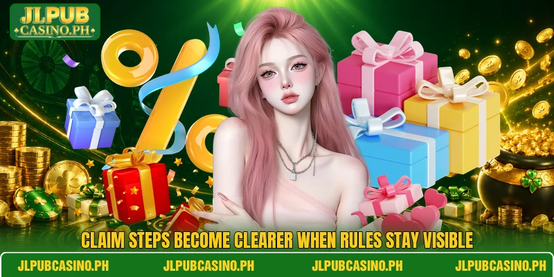 Claim steps become clearer when rules stay visible Claim steps become clearer when rules stay visible
