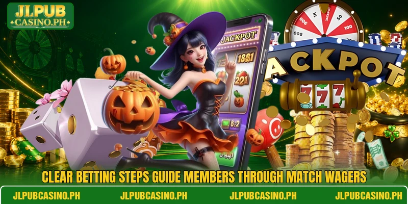 Clear betting steps guide members through match wagers Clear betting steps guide members through match wagers