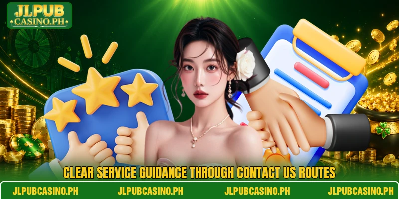 Clear service guidance through contact us routes