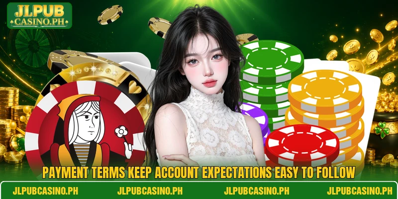 Payment terms keep account expectations easy to follow
